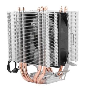 Single Fan Radiator, 4 Heat Pipe CPU Fan Radiator Cooler Heat Sink, for Intel LGA AMD 1366 1155 775, High Efficiency and Low Power Consumption.