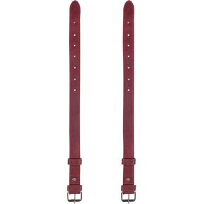 Hide & Drink, Set of 2 Rustic Bicycle Ankle Bands, Brass Metal Buckle, Adjustable Straps for Legs, Classic Vintage Gifts for Cyclists, Full Grain Leather, Handmade