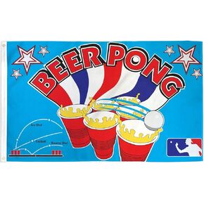 AZ FLAG - Beer Pong Flag - 3x5 Ft - 100D Polyester Alcohol game Banner With Two Metal Grommets - Fade Resistant - Vivid Colors - 3' x 5' Feet