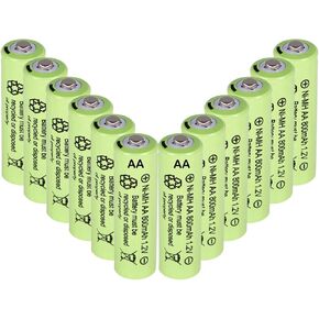 1.2v NI-MH AA 800mah Rechargeable Batteries, 12 Pack Double A Rechargeable Battery for Solar Lights, String Lights Pathway Lights,Mouse, Keyboard