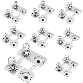 12Pairs Battery Springs AA Battery Negative to Positive Conversion Spring Contact Nickle Plated 12x12mm and 12x26.5mm