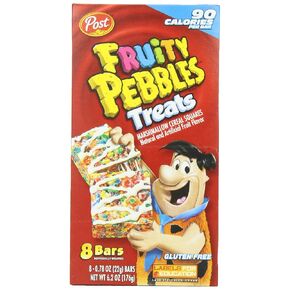 Post Fruity Pebbles Treats, 6.2-Ounce (Pack of 4),0.78 Ounce (Pack of 32)