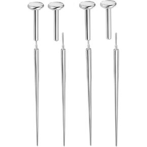 4Pcs 18G 20G Threadless Push in Nose Rings Studs Piercing Changing Tool 316L Surgical Stainless Steel Lip Rings Studs Labret Jewelry for Women Men Cartilage Tragus Helix Earrings Studs Threadless Push in insertion pin (C1,4 tapers for "18G/20G" threadless