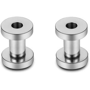 Astm F136 Titanium Ear Gauges Screw Fit Flesh Tunnels Plugs Gauges Earring Expander Stretcher Ear Tunnels For Ears 8G 6G 4G 2G 0G 00G Plug Earrings Body Piercing Jewelry For Women Men
