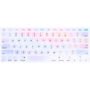 MOSISO Silicone Keyboard Cover Compatible with MacBook Air 13 inch A1466 A1369 2010-2017&Compatible with MacBook Pro 13/15 inch (with/Without Retina Display, 2015 or Older Version), Colorful Clouds