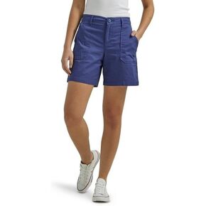 Lee Women's Midrise 7" Regular Fit Utility Short, (Medievel Blue - 22M)