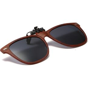 Long Keeper Clip On Sunglasses - Polarized Flip Up Clip-on Sunglasses for Women Men Sunglasses over Prescription Glasses