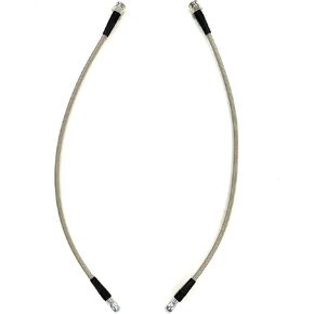 The Stop Shop Universal Braided Stainless Brake Hose, 16 Inches Long with 7/16 Inch Banjo Hole (Includes hardware) Made in USA