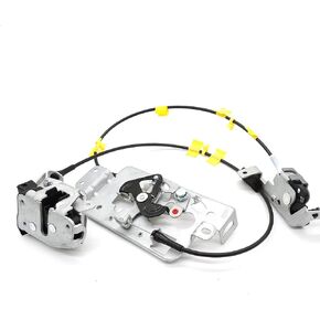 HiSport Rear Door Lock Latch & Cable, Right Driver Side 8L3Z-18264A00-B 6L3Z-18264A00-B - Compatible with 2004-2008 Ford F150 Extended Cab Pickup, Upper and Lower Locking Latches Assembly