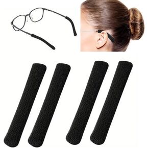 Eye glasses ear grippers-4Pcs,Eyeglasses anti-detachment eyeglasses leggings knitted wool eyeglasses anti-slip fixation anti-friction ear pain anti-allergy, Glasses Accessories,glasses ear cushion.