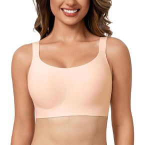 Lemorosy Women's Wirefree Seamless Bralettes Full Coverage Lift Push Up Comfort Everyday Bra