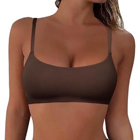 PrettyGuide Women's Wireless Bralette No Padding Scoop Neck Seamless No Underwire Smoothing Everyday Bra