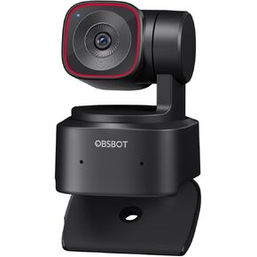 OBSBOT Tiny 2 Lite 4K Webcam for PC, AI Tracking PTZ Streaming Camera with 1/2" Sensor, Gesture Control, 60 FPS, HDR, Microphones, Web Camera for Desktop Computer, Laptop, Meeting, Video Calls, etc.