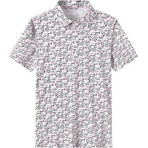 Mens Cool Crazy Funny Golf Polo Shirts Summer Dry Fit Short Sleeve Performance Moisture Wicking