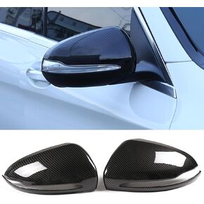 2PCS Car Rearview Mirror Cover Trims Compatible with Mercedes Benz C E S GLC Class W205 W213 X253 W222 Car Exterior Door Side Rear View Mirror Protector Cover ABS Accessories (Glossy Black)