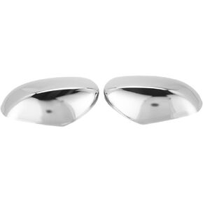 Left and Right Chrome Exterior Door Mirror Covers for Dodge Grand Caravan 2008-2018 for Chrysler Town & Country 2008-2016 for VW Routan 2009-2014