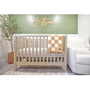 Checkered Baby Blanket 28"x40" with Leather Patch - Soft Knitted Throw for Crib or Stroller - Receiving Blanket/Newborn Nursery Gift Essential for Toddler, Infant or Kids (Black/White)