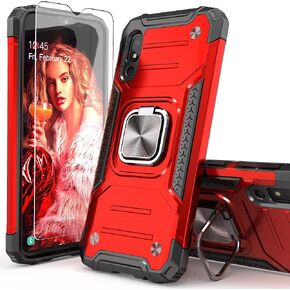 for Galaxy A10E Case with Screen Protector,for Galaxy A10E Case,Shockproof Drop Test Cover with Car Mount Kickstand Lightweight Protective Cover for Galaxy A10E,Black