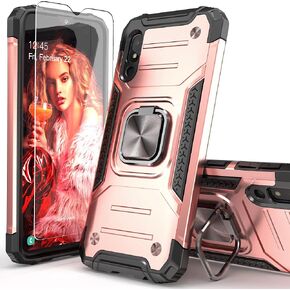 for Galaxy A10E Case with Screen Protector,Shockproof Drop Test Cover with Car Mount Kickstand Lightweight Protective Cover for Galaxy A10E,Red in Saudi Arabia
