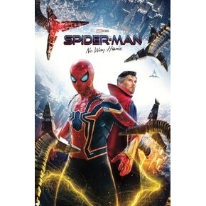 Trends International Marvel Spider-Man: No Way Home - Key Art Wall Poster, 14.725" x 22.375", Barnwood Framed Version