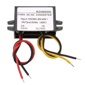 DC Converter, Step-Down Converter, 12V/24V to 5V 5A DC-DC Buck Converter Step Down Power Supply Module K240505