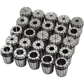 ER32 Spring Collet Set 1/32" 1/16"- 13/16" Compatible with CNC Engraving Machine & Milling Lathe Tools (Optional 25 or 26 Set) (25 Pcs)