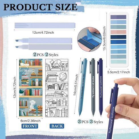 Back to School Gifts for Students Morandi Bible Highlighter Gel Pens Aesthetic Reading List Bookmark and Sticky Notes for Book Lover Note Taking Creative Writing(Green Series) in Saudi Arabia