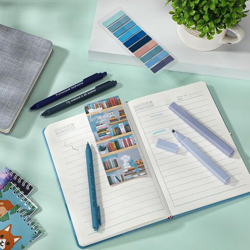 Back to School Gifts for Students Morandi Bible Highlighter Gel Pens Aesthetic Reading List Bookmark and Sticky Notes for Book Lover Note Taking Creative Writing(Green Series) in Saudi Arabia