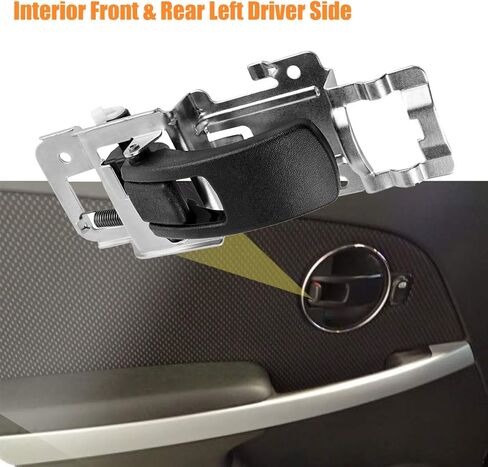 NPAUTO Interior Door Handle Front/Rear Left Driver Side LH Replacement for Chevy Equinox 2005 2006 2007 2008 2009, Pontiac Torrent 06 07 08 09, 25897973 15926297, Black in Saudi Arabia