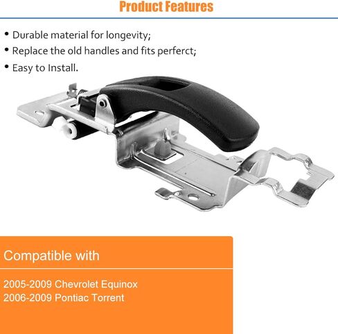 NPAUTO Interior Door Handle Front/Rear Left Driver Side LH Replacement for Chevy Equinox 2005 2006 2007 2008 2009, Pontiac Torrent 06 07 08 09, 25897973 15926297, Black in Saudi Arabia
