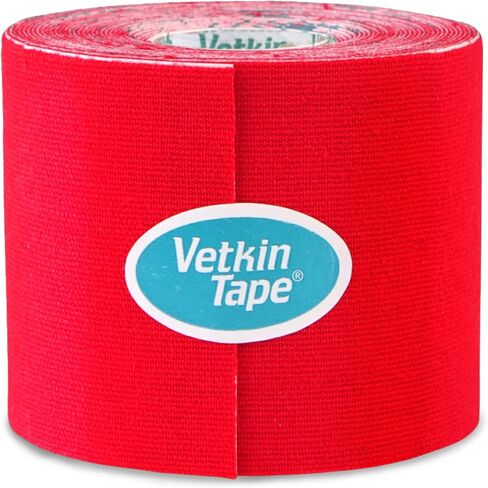 شريط VetkinTape® لعلم الحركة البيطرية باللون الأسود | شريط علم الحركة للخيول والكلاب | شريط كينيسيوتاب للخيول والكلاب | شريط Ktape خالٍ من اللاتكس ومعتمد بعلامة الجودة TÜV | 2.4 بوصة | عبوة من 1 رول in Kuwait