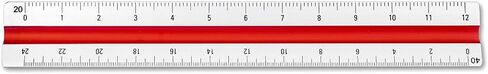 Alumicolor Aluminum Architect Color-Coded Solid Drafting Scale, 4IN, Silver in Saudi Arabia