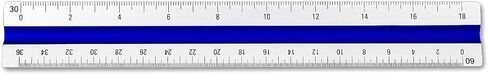 Alumicolor Aluminum Architect Color-Coded Solid Drafting Scale, 4IN, Silver in Saudi Arabia