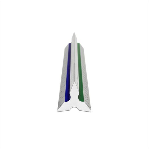 Alumicolor Aluminum Architect Color-Coded Solid Drafting Scale, 4IN, Silver in Saudi Arabia