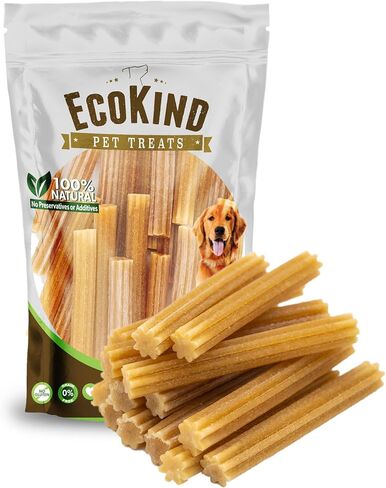 EcoKind Pet Treats مضغ التشورو بنكهة لحم الخنزير المقدد الذهبي الفاخر | مضغ جبن الهيمالايا الطبيعي بالكامل للكلاب الصغيرة والكبيرة | يبقي الكلاب مشغولة وتستمتع بالاستخدام الداخلي والخارجي (20 عصا) in Kuwait