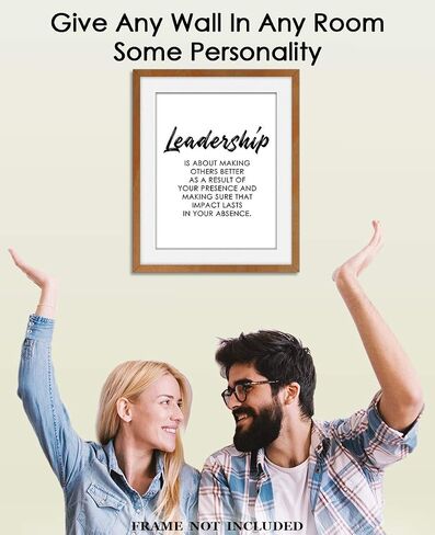 Motivational Wall Art Office Decor for Men & Women: "Leader is About Making Others Better" 11x14 Inspirational, Motivational Poster & Positive Affirmations Wall Decor for Kids in Kuwait