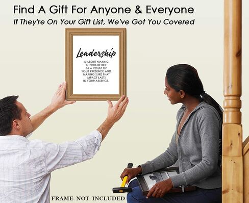 Motivational Wall Art Office Decor for Men & Women: "Leader is About Making Others Better" 11x14 Inspirational, Motivational Poster & Positive Affirmations Wall Decor for Kids in Kuwait