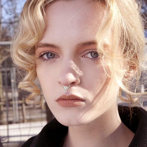 Subiceto 9 قطع 16 جرام خاتم الحاجز للنساء والرجال مجوهرات الحاجز المتدلي مع نبات أزرق دمعة شفافة تشيكوسلوفاكيا القمر نجمة حدوة الحصان الفولاذ المقاوم للصدأ أقراط دايث اللولب الغضروف الزنمة هوب حلقات الأنف ثقب in Kuwait