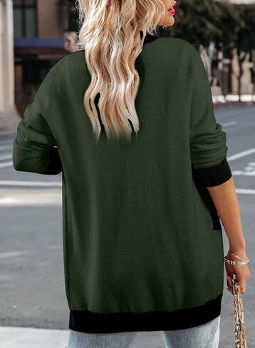 Sidefeel Women's Cardigan Sweaters Open Front Button Down Plaid Chunky Knit Jackets with Pockets in Saudi Arabia