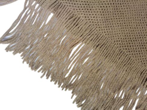 Women's Knit Cape Poncho Sweater with Fringes Pullover Shawls Wraps Capes in Saudi Arabia