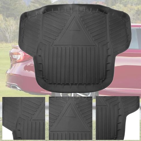 MotorFansClub Cargo Liner مناسب لسيارة Honda Accord Sedan 2018 2019 2020 علبة بطانة صندوق السيارة شديدة التحمل من المطاط الخلفي لمنطقة الشحن حصيرة مقاومة للماء وسجادة أرضية in Saudi Arabia