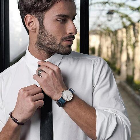 One-Piece Nato Style Leather Watch Bands Genuine Watch Straps for Men Women- 14mm 16mm 18mm 20mm 22mm 24mm Top Grain Cowhide Leather Watch Strap in Kuwait