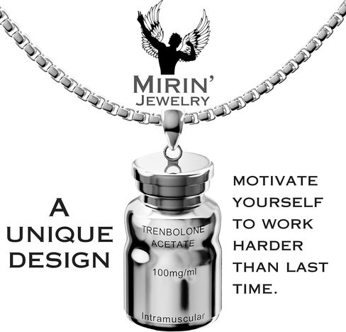 Trenbolone Pendant Stainless Steel Stylish Gym Necklace/Jewelry for Men and Women - Workout Motivation and Gift for Gym Rats in Saudi Arabia