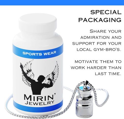 Trenbolone Pendant Stainless Steel Stylish Gym Necklace/Jewelry for Men and Women - Workout Motivation and Gift for Gym Rats in Saudi Arabia
