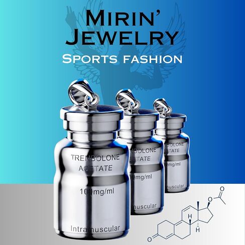Trenbolone Pendant Stainless Steel Stylish Gym Necklace/Jewelry for Men and Women - Workout Motivation and Gift for Gym Rats in Saudi Arabia
