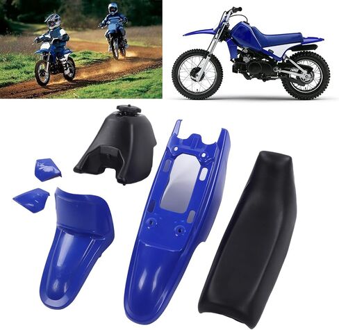 Aramox Gas Tank Front Rear Fenders Fuel Tank Seat Kit Artificial Leather Plastic Fit for PW50 PW 50 PW?50 PEEWEE Dirt Bike in Saudi Arabia