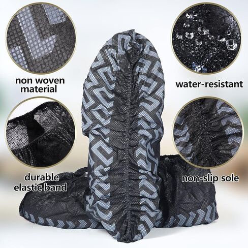 Zhanmai 300 Pack Disposable Boot Shoe Covers Non Slip Disposable Shoe Covers Large Foot Booties for Shoe Covers Indoors Contractors Floor Carpet Protectors Shoe Coverings, One Size Fits Most (Pink) in Saudi Arabia