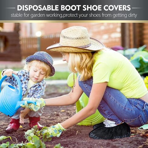 Zhanmai 300 Pack Disposable Boot Shoe Covers Non Slip Disposable Shoe Covers Large Foot Booties for Shoe Covers Indoors Contractors Floor Carpet Protectors Shoe Coverings, One Size Fits Most (Pink) in Saudi Arabia