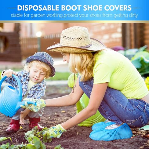 Zhanmai 300 Pack Disposable Boot Shoe Covers Non Slip Disposable Shoe Covers Large Foot Booties for Shoe Covers Indoors Contractors Floor Carpet Protectors Shoe Coverings, One Size Fits Most (Pink) in Saudi Arabia