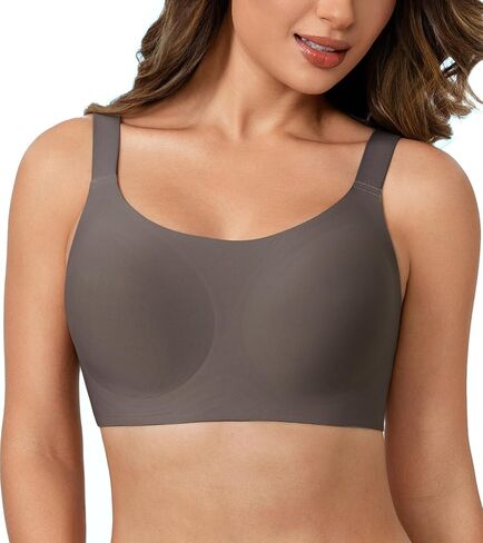 Lemorosy Women's Wirefree Seamless Bralettes Full Coverage Lift Push Up Comfort Everyday Bra in Saudi Arabia